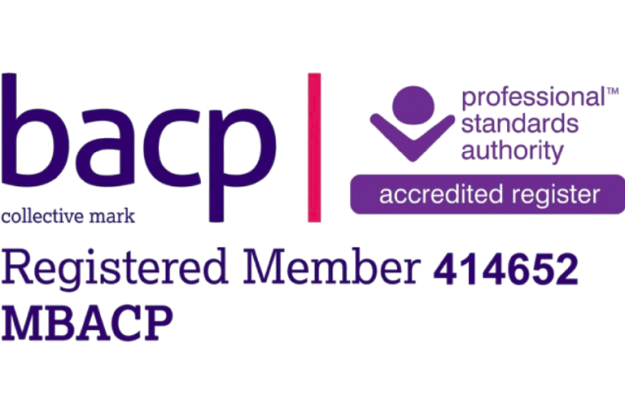 BACP Registered Member logo showing professional counselling membership.